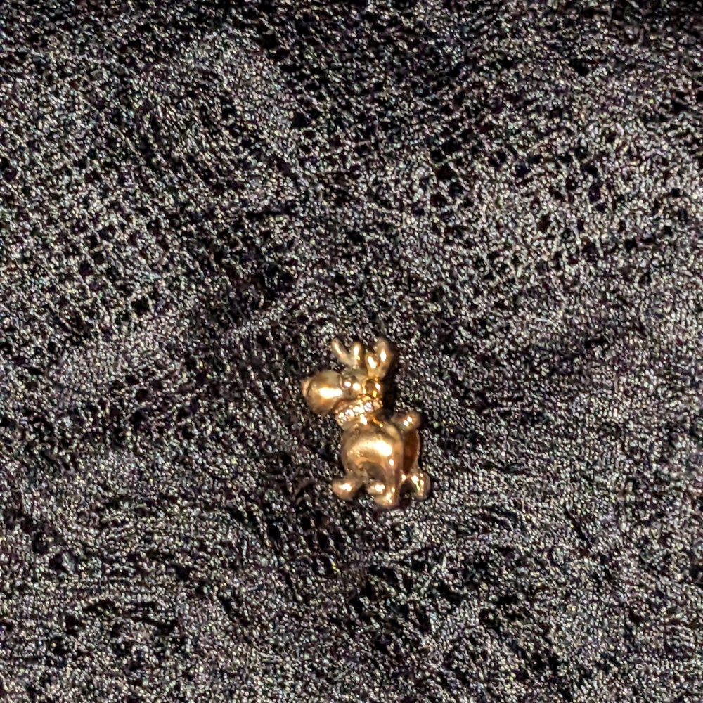 Retired Rose Gold Plated Reindeer Charm - Picture 2 of 6